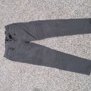 Gray moto themed jeans, size 8